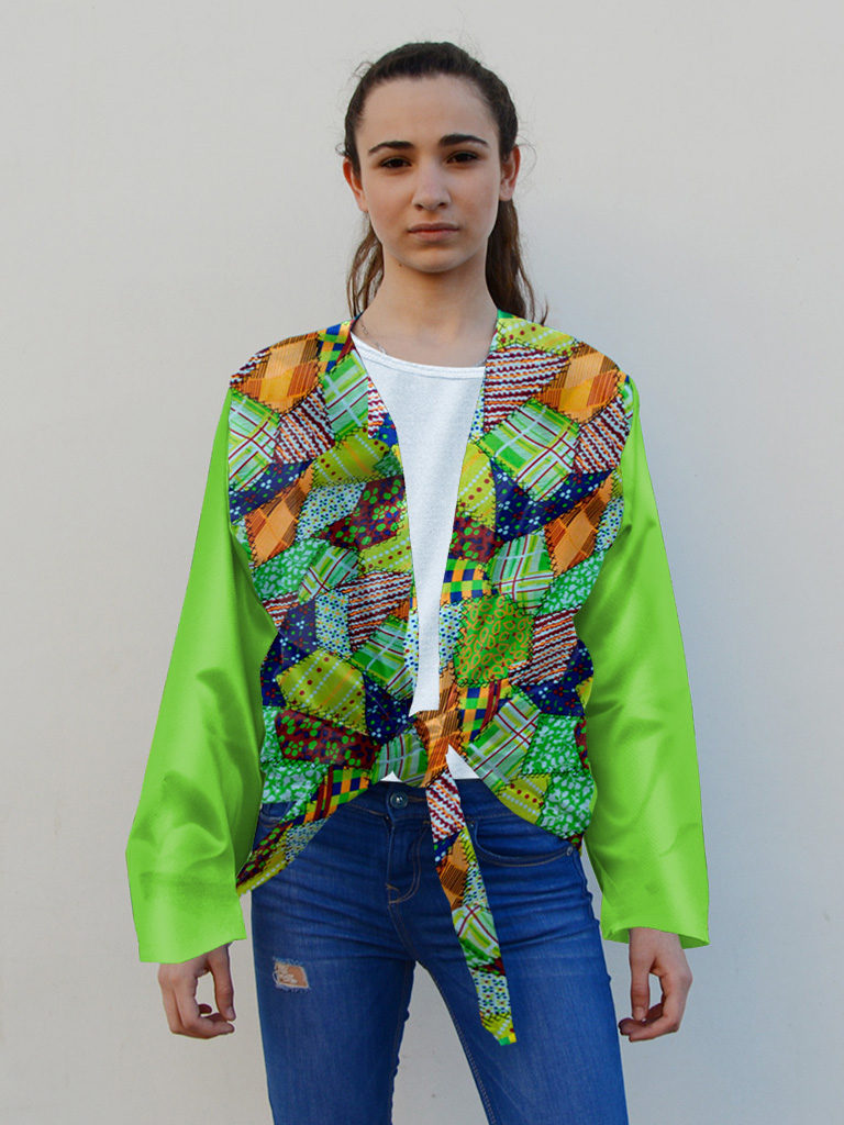 Camisa de fiestas en raso mujer