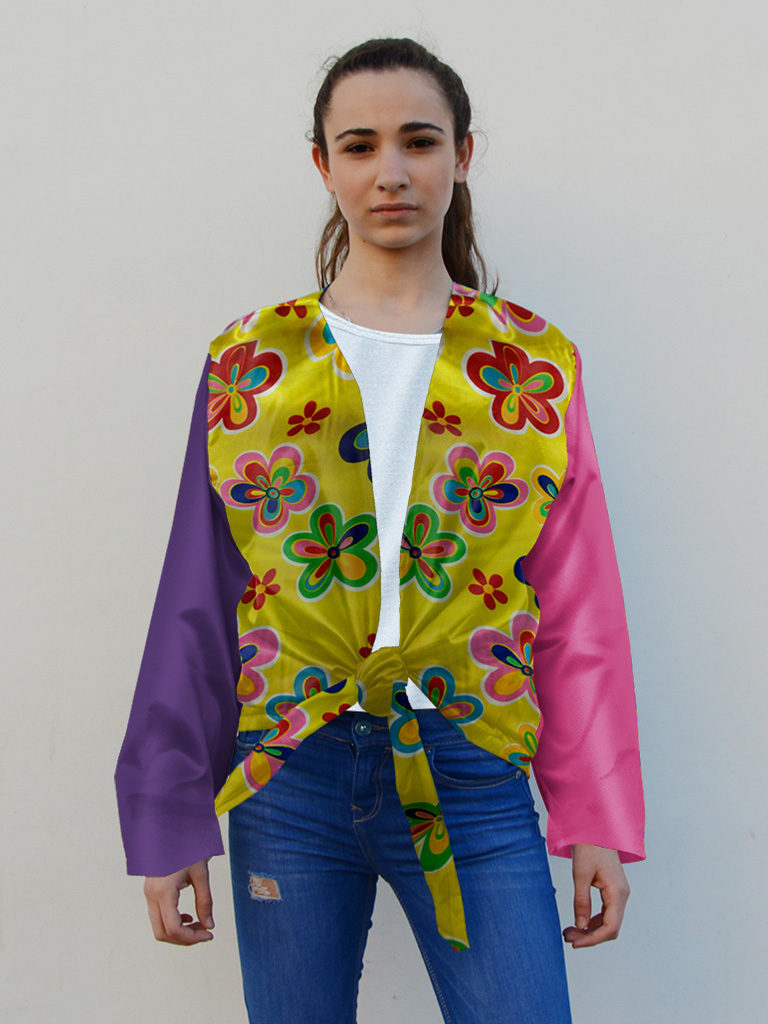 Camisa para fiestas en raso para mujer