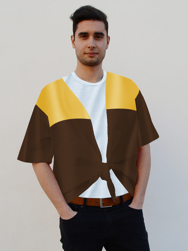 Camisa para fiestas en raso para hombre