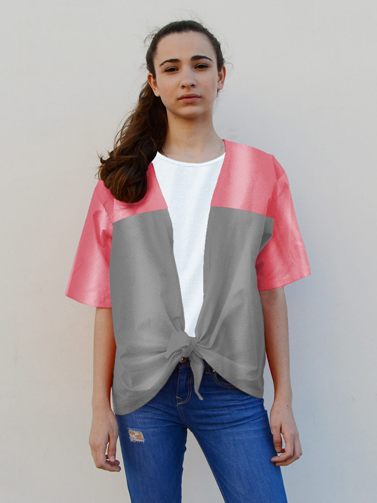 Camisa para fiestas en raso para mujer